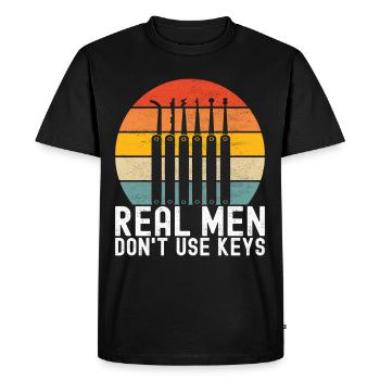Schlüsseldienst Locksmith Dietrich - Men's Premium Organic T-Shirt - black - Front - Nico (187cm)