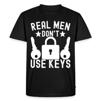 Schlüsseldienst Locksmith Dietrich - Men's Premium Organic T-Shirt - black - Front - Nico (187cm)
