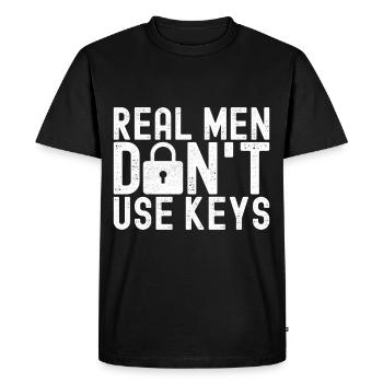 Schlüsseldienst Locksmith Dietrich - Men's Premium Organic T-Shirt - black - Front - Nico (187cm)