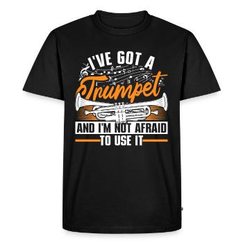 Trompettiste, trompettiste, trompettiste - T-shirt Premium bio Homme - noir - Devant - Nico (187cm)