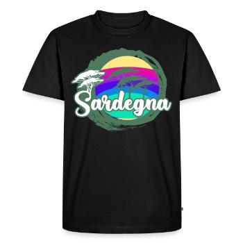 Sardaigne Retro Sardegna Sardaigne - T-shirt Premium bio Homme - noir - Devant - Nico (187cm)