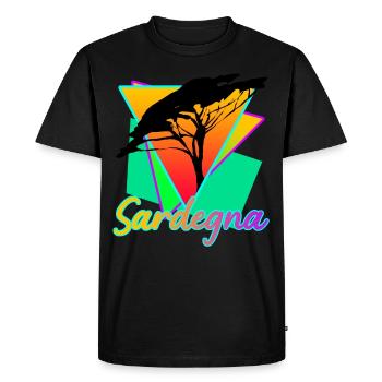 Sardaigne Sardegna Retro Sardaigne - T-shirt Premium bio Homme - noir - Devant - Nico (187cm)