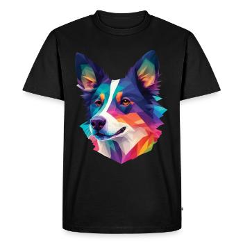 Border Collie Dog Dog Breed Collie Dog Design - Men's Premium Organic T-Shirt - black - Front - Nico (187cm)