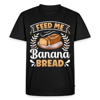 Drôle de vêtements de cuisson au pain aux bananes - T-shirt Premium bio Homme - noir - Devant - Nico (187cm)