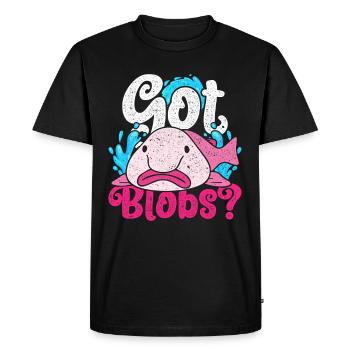 Blobfish Got Blobs? - Men's Premium Organic T-Shirt - black - Front - Nico (187cm)
