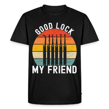 Schlüsseldienst Locksmith Dietrich - Men's Premium Organic T-Shirt - black - Front - Nico (187cm)