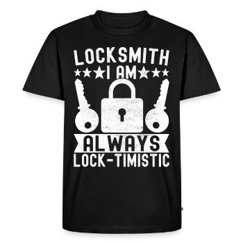 Schlüsseldienst Locksmith Dietrich - Men's Premium Organic T-Shirt - black - Front - Nico (187cm)