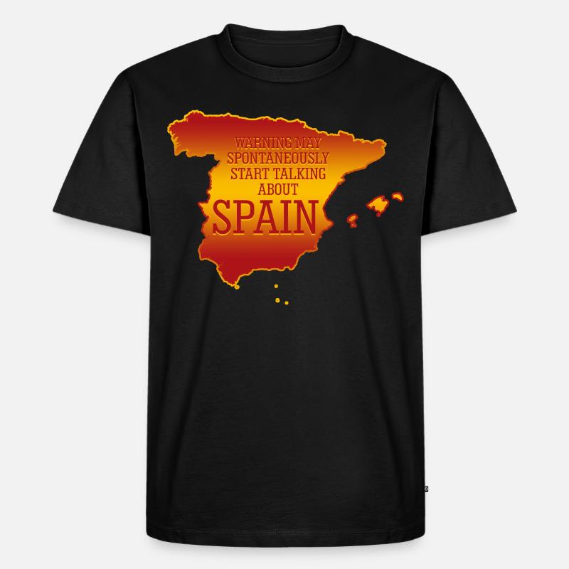 Spanien Spanisch Urlaub - Männer Premium Bio T-Shirt - Schwarz