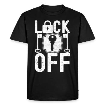 Schlüsseldienst Locksmith Dietrich - Men's Premium Organic T-Shirt - black - Front - Nico (187cm)