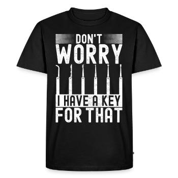 Schlüsseldienst Locksmith Dietrich - Men's Premium Organic T-Shirt - black - Front - Nico (187cm)