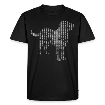Computer Scientist Dog Admin Programmer - Men's Premium Organic T-Shirt - black - Front - Nico (187cm)