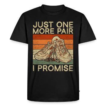Collectionneur de chaussures de collection de baskets - T-shirt Premium bio Homme - noir - Devant - Nico (187cm)