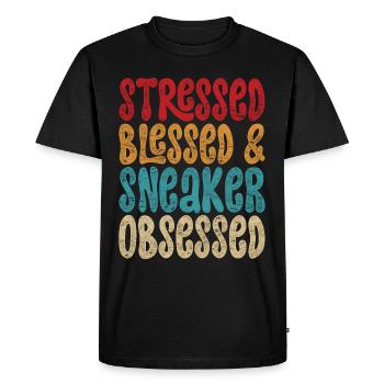 Collectionneur de chaussures de collection de baskets - T-shirt Premium bio Homme - noir - Devant - Nico (187cm)