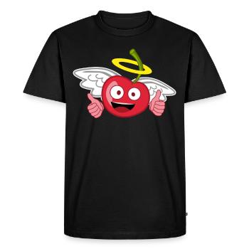 Cerises Angel Halo Cerise - T-shirt Premium bio Homme - noir - Devant - Nico (187cm)