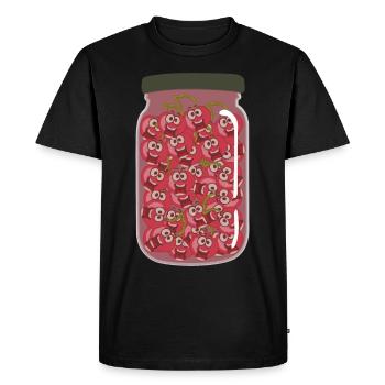 Cerises Verre Cerise - T-shirt Premium bio Homme - noir - Devant - Nico (187cm)