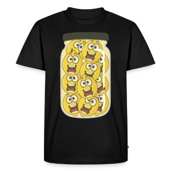 Citrons drôle citron - T-shirt Premium bio Homme - noir - Devant - Nico (187cm)