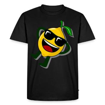 Citrons détendus au citron - T-shirt Premium bio Homme - noir - Devant - Nico (187cm)