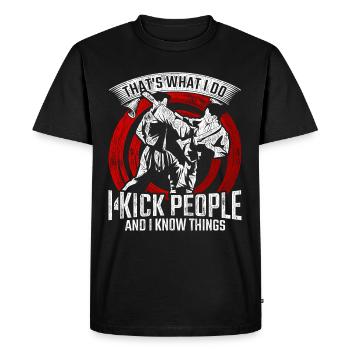 Tang Soo Do Arts Martiaux Shotokan - T-shirt Premium bio Homme - noir - Devant - Nico (187cm)