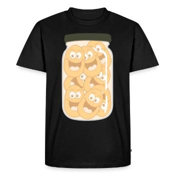 Pomme de terre en bocal Pommes de terre - T-shirt Premium bio Homme - noir - Devant - Nico (187cm)