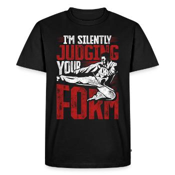 Tang so do shotokan en jugeant silencieusement votre forme - T-shirt Premium bio Homme - noir - Devant - Nico (187cm)