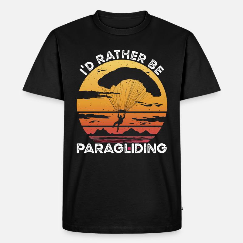 Rather Be Paragliding - Männer Premium Bio T-Shirt - Schwarz
