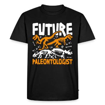 Futur paléontologue Paläontologie Paläontologe - T-shirt Premium bio Homme - noir - Devant - Nico (187cm)