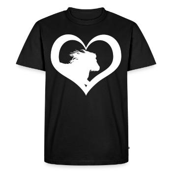 Shetland Pony Heart Pony Shetty - T-shirt Premium bio Homme - noir - Devant - Nico (187cm)