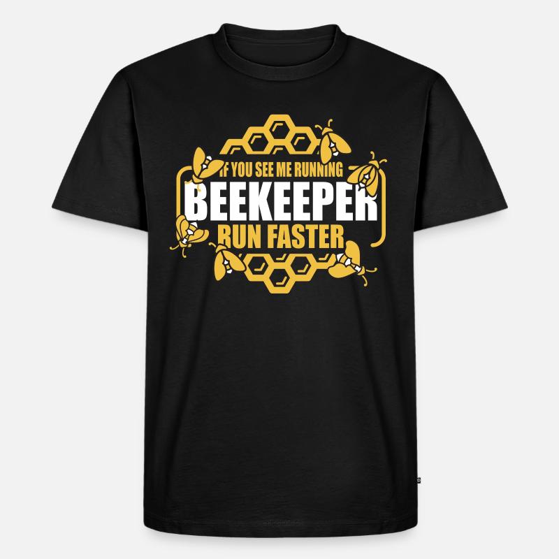 Beekeeper Imker - Männer Premium Bio T-Shirt - Schwarz
