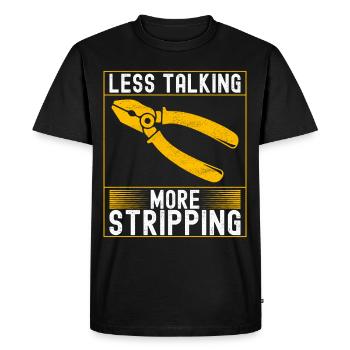 Electrician Electronics Technician - Men's Premium Organic T-Shirt - black - Front - Nico (187cm)