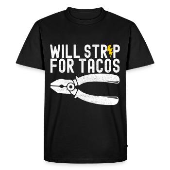 Electrician Electronics Technician - Men's Premium Organic T-Shirt - black - Front - Nico (187cm)