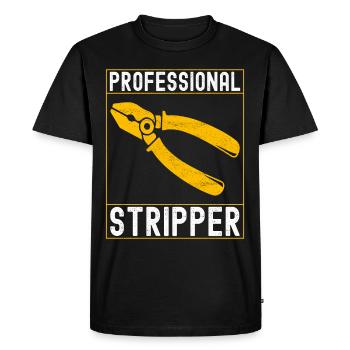 Electrician Electronics Technician - Men's Premium Organic T-Shirt - black - Front - Nico (187cm)