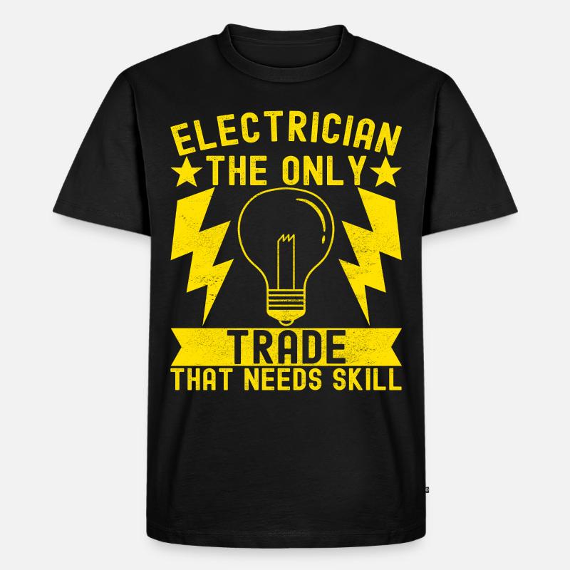 Elektriker Elektroniker - Männer Premium Bio T-Shirt - Schwarz