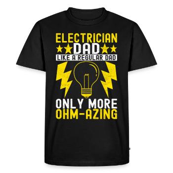 Electrician Electronics Technician - Men's Premium Organic T-Shirt - black - Front - Nico (187cm)