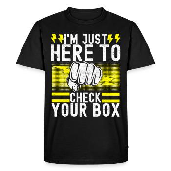 Electrician Electronics Technician - Men's Premium Organic T-Shirt - black - Front - Nico (187cm)