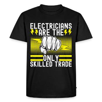 Electrician Electronics Technician - Men's Premium Organic T-Shirt - black - Front - Nico (187cm)