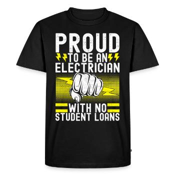 Electrician Electronics Technician - Men's Premium Organic T-Shirt - black - Front - Nico (187cm)