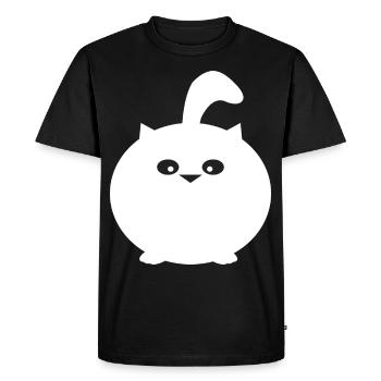 Chat rond épais, conception de chats drôles - T-shirt Premium bio Homme - noir - Devant - Nico (187cm)
