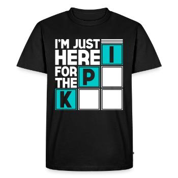 HR Manager Human Resources Manager Just Here For The KPI - Men's Premium Organic T-Shirt - black - Front - Nico (187cm)