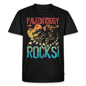 Paléontologie Rocks Paléontologie Paléontologue - T-shirt Premium bio Homme - noir - Devant - Nico (187cm)