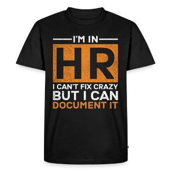 HR Manager Human Resources Manager - Men's Premium Organic T-Shirt - black - Front - Nico (187cm)