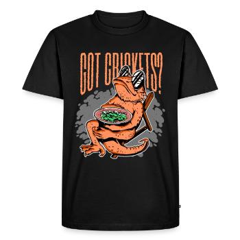 Bearded dragons got crickets? - Men's Premium Organic T-Shirt - black - Front - Nico (187cm)