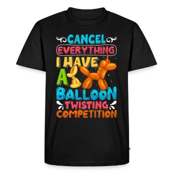 Conception de ballon de fête - T-shirt Premium bio Homme - noir - Devant - Nico (187cm)