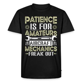 Love Airplane aviation - Men's Premium Organic T-Shirt - black - Front - Nico (187cm)