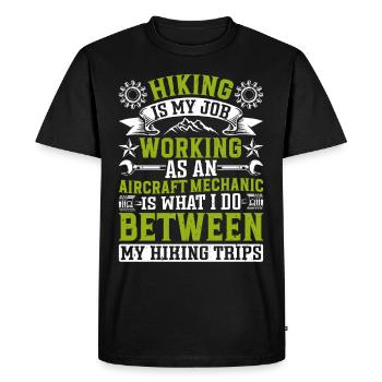 Love Avion aviation - T-shirt Premium bio Homme - noir - Devant - Nico (187cm)