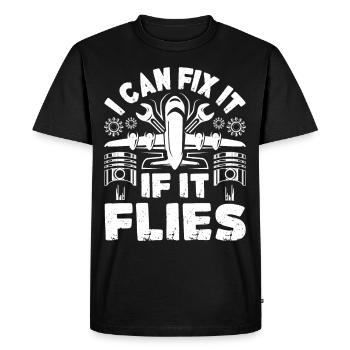 Love Avion aviation - T-shirt Premium bio Homme - noir - Devant - Nico (187cm)