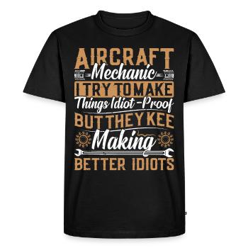 Love Avion aviation - T-shirt Premium bio Homme - noir - Devant - Nico (187cm)