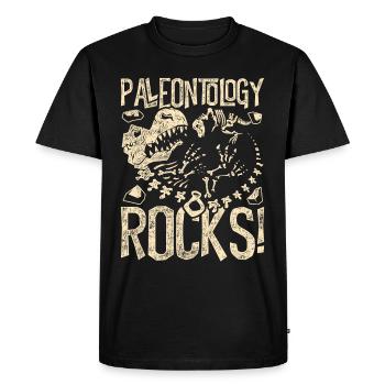 Paléontologie Rocks Paléontologie Paléontologue - T-shirt Premium bio Homme - noir - Devant - Nico (187cm)