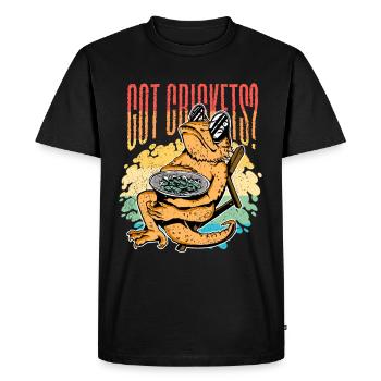 Bearded dragons got crickets? - Men's Premium Organic T-Shirt - black - Front - Nico (187cm)