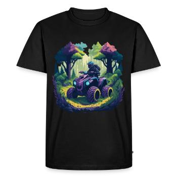 Quad Véhicule Tout-terrain Quad Rider Gelende Cartoon - T-shirt Premium bio Homme - noir - Devant - Nico (187cm)