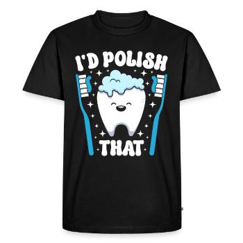 Prosthodontiste dentaire Je vernis ça - T-shirt Premium bio Homme - noir - Devant - Nico (187cm)